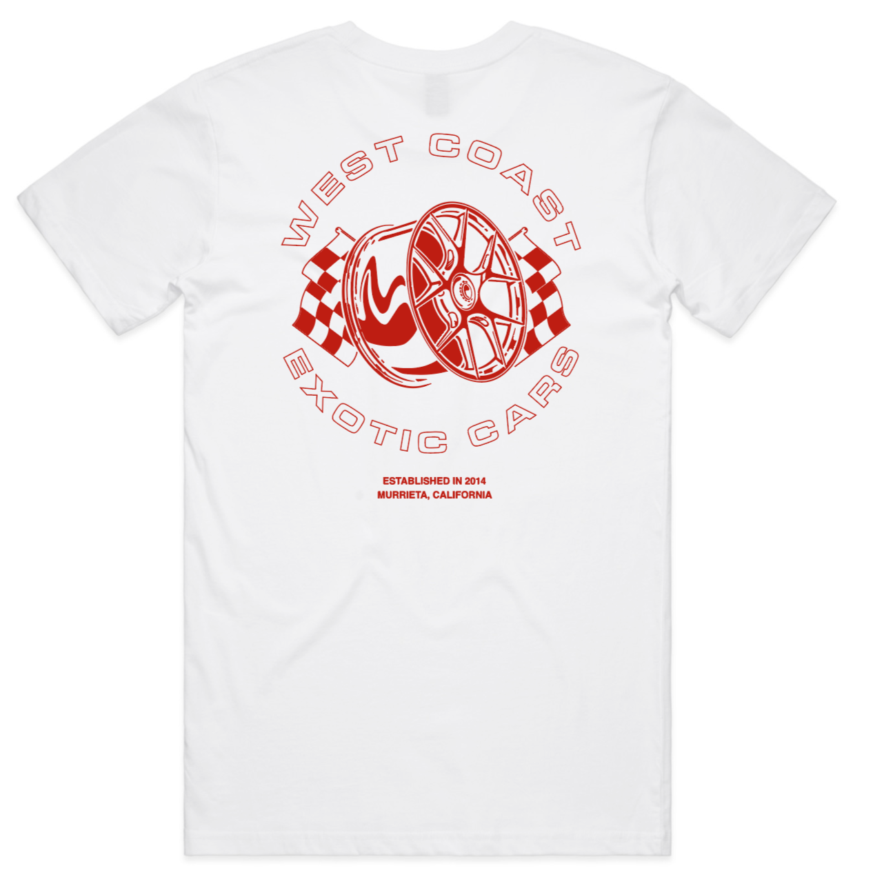 WCEC West Coast Spin Men's T-Shirt - White/Red