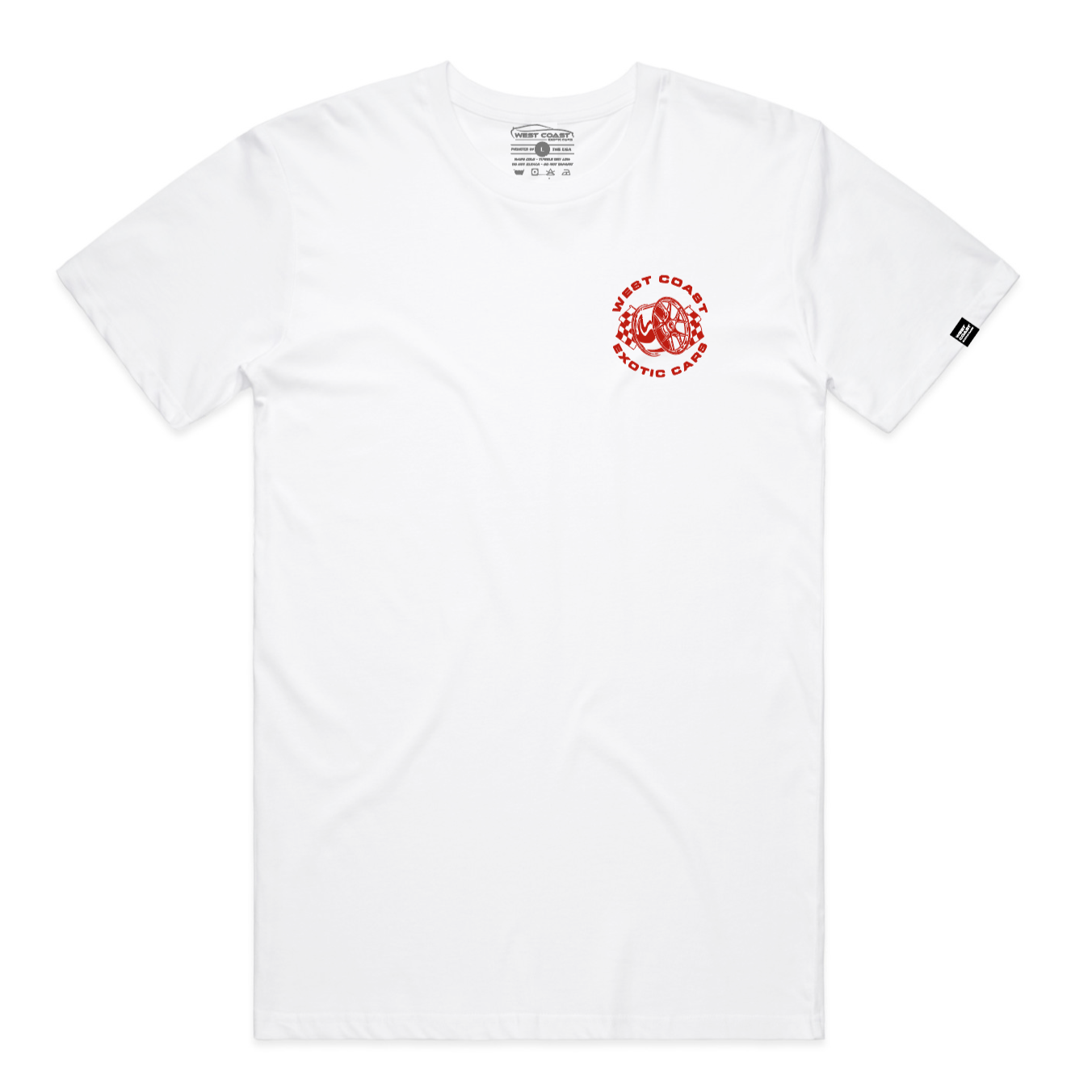 WCEC West Coast Spin Men's T-Shirt - White/Red