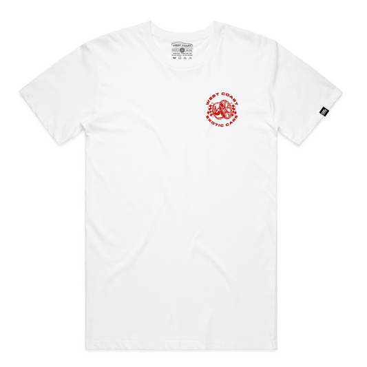 WCEC West Coast Spin Men's T-Shirt - White/Red