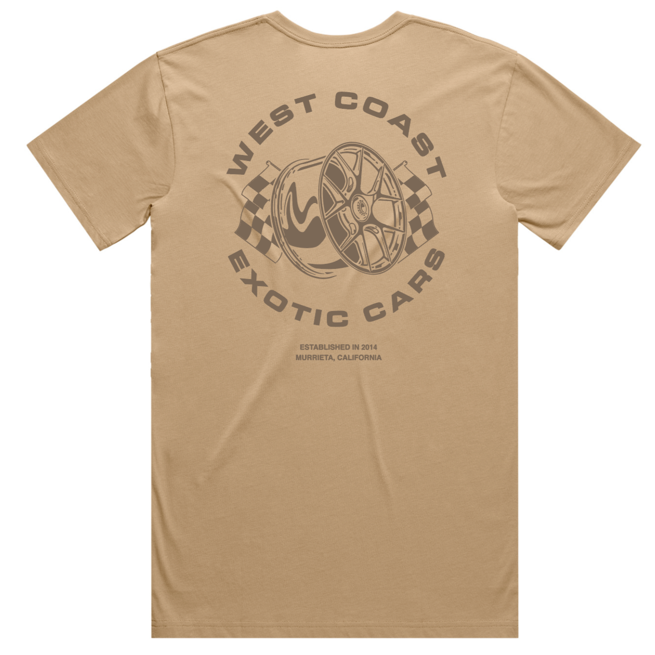 WCEC West Coast Spin Men's T-Shirt - Tan/Brown