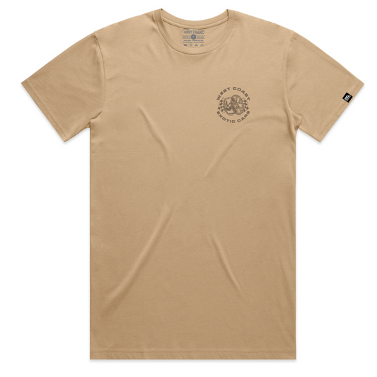 WCEC West Coast Spin Men's T-Shirt - Tan/Brown